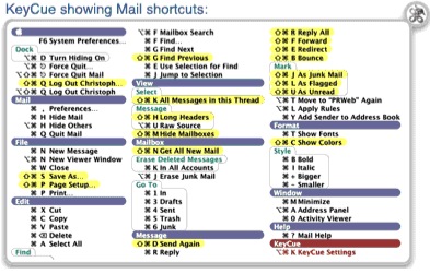 Pantallas de KEyCue en OSX